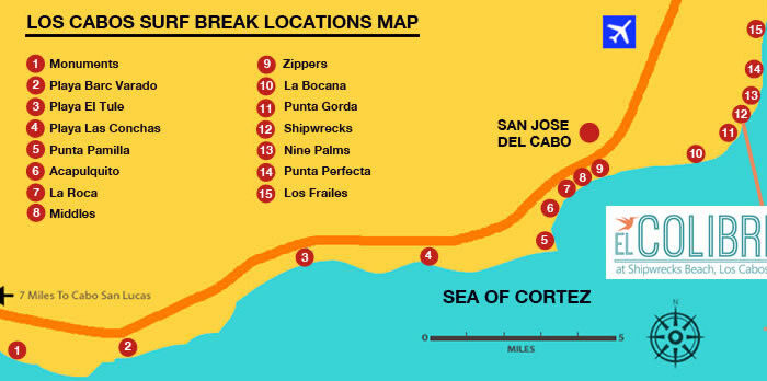 los cabos surf break map